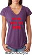 Ladies Funny Tee Hit em with the Hein Tri Blend V-neck