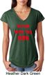 Ladies Funny Tee Hit em with the Hein Tri Blend V-neck