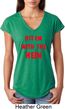 Ladies Funny Tee Hit em with the Hein Tri Blend V-neck