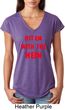 Ladies Funny Tee Hit em with the Hein Tri Blend V-neck