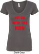Ladies Funny Tee Hit em with the Hein V-neck Shirt