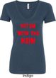 Ladies Funny Tee Hit em with the Hein V-neck Shirt