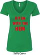 Ladies Funny Tee Hit em with the Hein V-neck Shirt