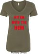 Ladies Funny Tee Hit em with the Hein V-neck Shirt