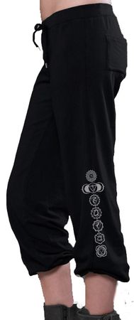 Ladies Genie Style Yoga Pants - 7 Chakras Leg Print