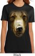 Ladies Grizzly Bear Shirt Big Grizzly Bear Face Organic T-Shirt