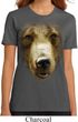 Ladies Grizzly Bear Shirt Big Grizzly Bear Face Organic T-Shirt