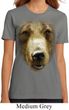 Ladies Grizzly Bear Shirt Big Grizzly Bear Face Organic T-Shirt