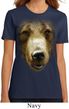Ladies Grizzly Bear Shirt Big Grizzly Bear Face Organic T-Shirt