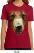 Ladies Grizzly Bear Shirt Big Grizzly Bear Face Organic T-Shirt