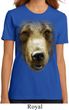 Ladies Grizzly Bear Shirt Big Grizzly Bear Face Organic T-Shirt