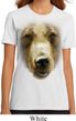 Ladies Grizzly Bear Shirt Big Grizzly Bear Face Organic T-Shirt