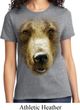 Ladies Grizzly Bear Shirt Big Grizzly Bear Face Tee T-Shirt