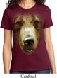 Ladies Grizzly Bear Shirt Big Grizzly Bear Face Tee T-Shirt