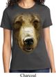 Ladies Grizzly Bear Shirt Big Grizzly Bear Face Tee T-Shirt