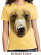 Ladies Grizzly Bear Shirt Big Grizzly Bear Face Tee T-Shirt