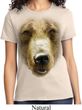Ladies Grizzly Bear Shirt Big Grizzly Bear Face Tee T-Shirt