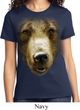 Ladies Grizzly Bear Shirt Big Grizzly Bear Face Tee T-Shirt