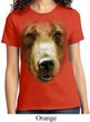 Ladies Grizzly Bear Shirt Big Grizzly Bear Face Tee T-Shirt