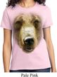 Ladies Grizzly Bear Shirt Big Grizzly Bear Face Tee T-Shirt