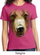 Ladies Grizzly Bear Shirt Big Grizzly Bear Face Tee T-Shirt