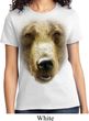 Ladies Grizzly Bear Shirt Big Grizzly Bear Face Tee T-Shirt