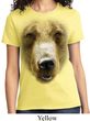 Ladies Grizzly Bear Shirt Big Grizzly Bear Face Tee T-Shirt