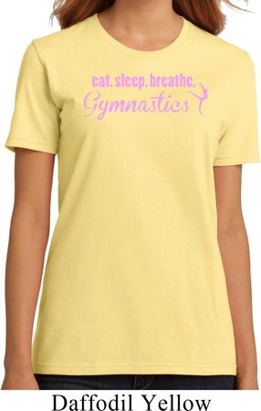 Ladies Gymnast Shirt Eat Sleep Breathe Gymnastics Organic Tee T-Shirt