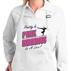 Ladies Gymnastics Apron Pretty in Pink Full Length Apron with Pockets