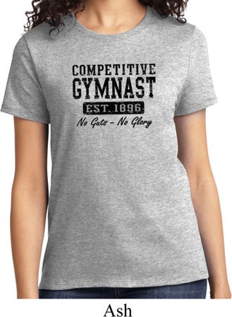 Ladies Gymnastics Shirt Competitive Gymnast Tee T-Shirt