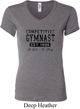 Ladies Gymnastics Shirt Competitive Gymnast V-neck Tee T-Shirt