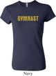 Ladies Gymnastics Shirt Gold Shimmer Gymnast Crewneck Tee T-Shirt