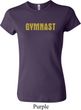 Ladies Gymnastics Shirt Gold Shimmer Gymnast Crewneck Tee T-Shirt