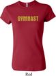 Ladies Gymnastics Shirt Gold Shimmer Gymnast Crewneck Tee T-Shirt