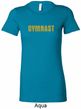 Ladies Gymnastics Shirt Gold Shimmer Gymnast Longer Length Tee T-Shirt