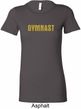 Ladies Gymnastics Shirt Gold Shimmer Gymnast Longer Length Tee T-Shirt