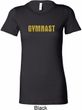 Ladies Gymnastics Shirt Gold Shimmer Gymnast Longer Length Tee T-Shirt