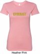 Ladies Gymnastics Shirt Gold Shimmer Gymnast Longer Length Tee T-Shirt
