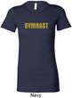 Ladies Gymnastics Shirt Gold Shimmer Gymnast Longer Length Tee T-Shirt