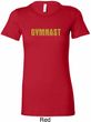 Ladies Gymnastics Shirt Gold Shimmer Gymnast Longer Length Tee T-Shirt