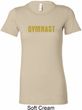 Ladies Gymnastics Shirt Gold Shimmer Gymnast Longer Length Tee T-Shirt