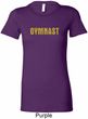 Ladies Gymnastics Shirt Gold Shimmer Gymnast Longer Length Tee T-Shirt