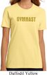 Ladies Gymnastics Shirt Gold Shimmer Gymnast Organic Tee T-Shirt