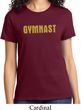 Ladies Gymnastics Shirt Gold Shimmer Gymnast Tee T-Shirt