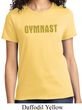 Ladies Gymnastics Shirt Gold Shimmer Gymnast Tee T-Shirt