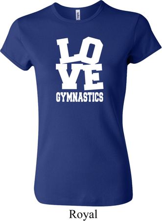 Ladies Gymnastics Shirt Love Gymnastics Crewneck Tee T-Shirt