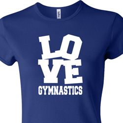 Ladies Gymnastics Shirt Love Gymnastics Crewneck Tee T-Shirt Ladies Gymnastics Shirt Love Gymnastics Crewneck Tee T-Shirt