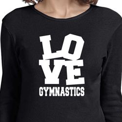 Ladies Gymnastics Shirt Love Gymnastics Long Sleeve Tee T-Shirt Ladies Gymnastics Shirt Love Gymnastics Long Sleeve Tee T-Shirt
