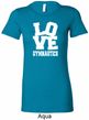 Ladies Gymnastics Shirt Love Gymnastics Longer Length Tee T-Shirt