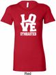 Ladies Gymnastics Shirt Love Gymnastics Longer Length Tee T-Shirt